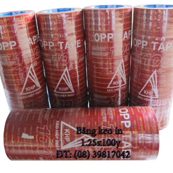 Băng keo in 1 màu đỏ